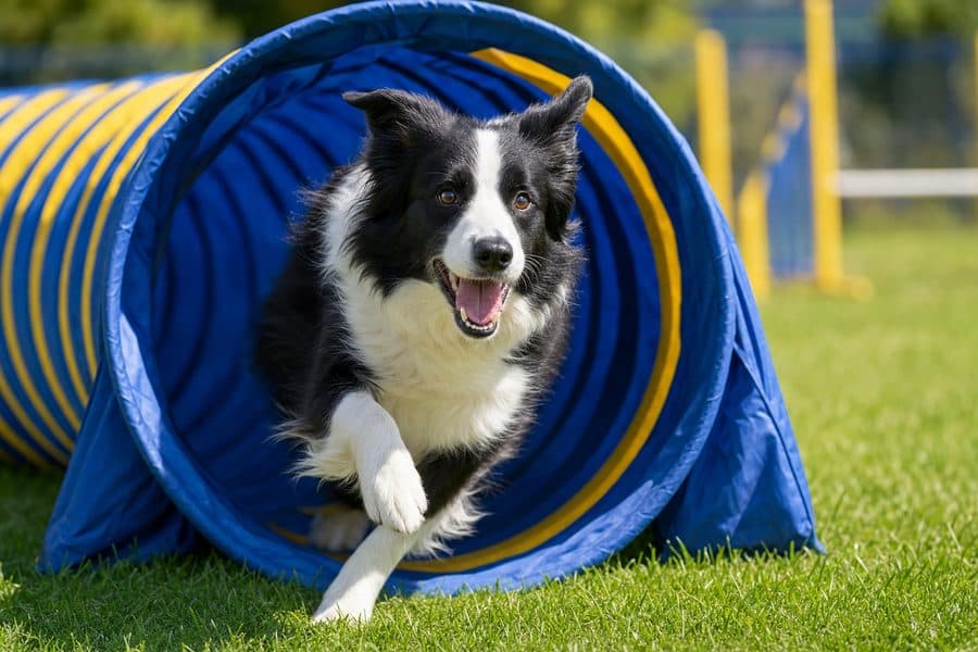 Dog playing at Cedar Dallas Run Off-Leash